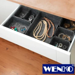 WENKO Schubladen Organizer Filz, 7-teilig