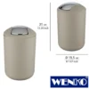 WENKO Schwingdeckeleimer Brasil Taupe L, 6,5 Liter