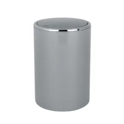 WENKO Schwingdeckeleimer Inca Grey, hochwertiger Kunststoff, 5 Liter