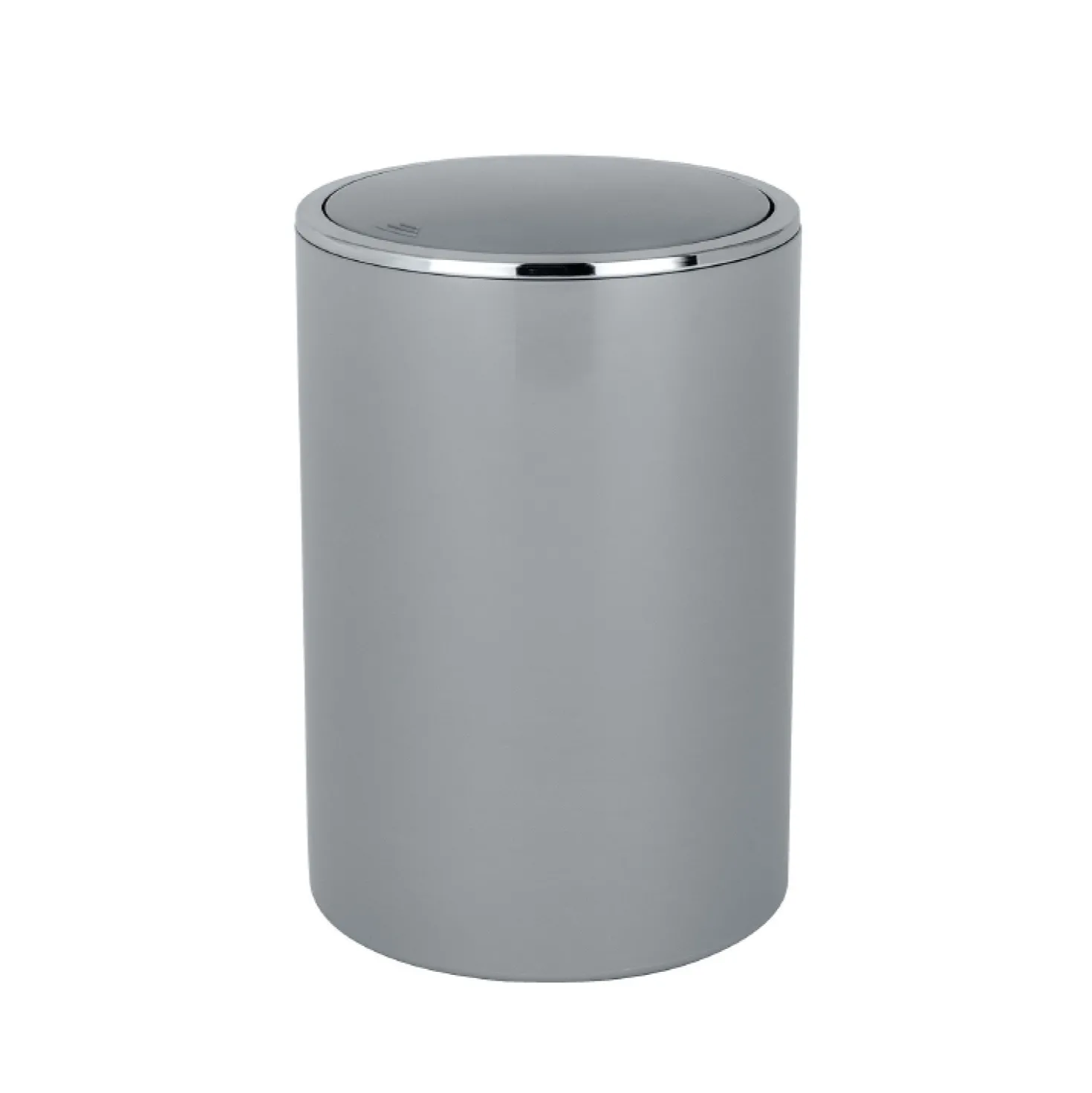 WENKO Schwingdeckeleimer Inca Grey, hochwertiger Kunststoff, 5 Liter
