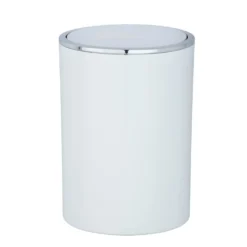 WENKO Schwingdeckeleimer Mod. Inca White, hochwertiger Kunststoff, 5 Liter