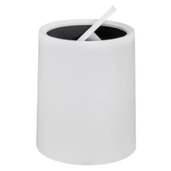 WENKO Schwingdeckeleimer Mod. Atri Weiß, Fassungsvermögen: 6 Liter