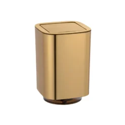 WENKO Schwingdeckeleimer Mod. Auron Gold, Kosmetikeimer mit Schwingdeckel, 5,5 l