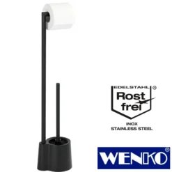 WENKO Stand WC-Garnitur Avola aus rostfreiem Edelstahl