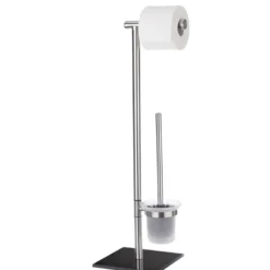 WENKO Stand WC-Garnitur Lima Edelstahl, rostfrei