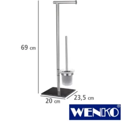 WENKO Stand WC-Garnitur Lima Edelstahl, rostfrei