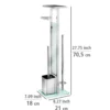 WENKO Stand WC-Garnitur Mod. Debar mit Ablage Edelstahl, rostfrei
