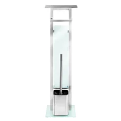 WENKO Stand WC-Garnitur Mod. Debar mit Ablage Edelstahl, rostfrei