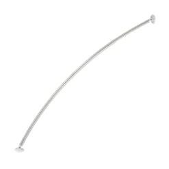 WENKO Teleskop-Badewannenstange bogenförmig Chrom, 110 - 200 cm