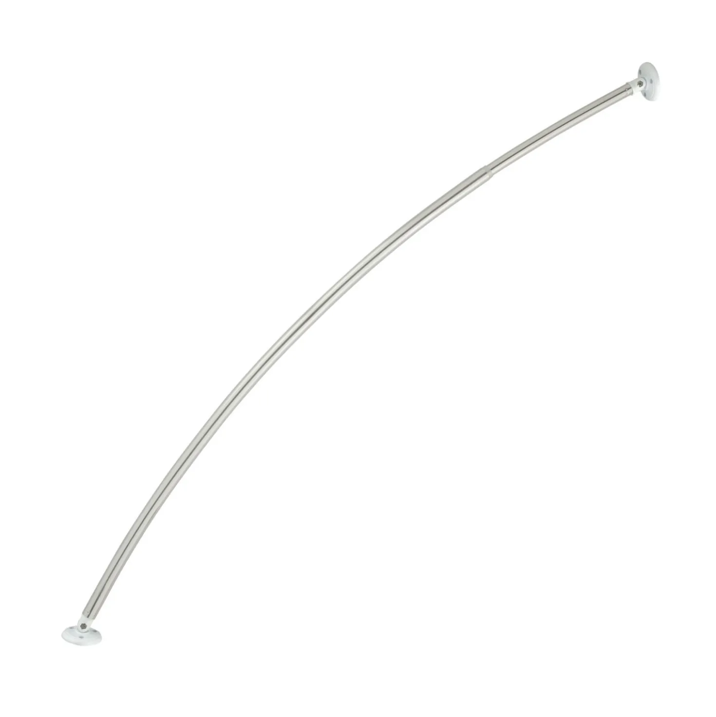 WENKO Teleskop-Badewannenstange bogenförmig Chrom, 110 - 200 cm