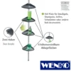 WENKO Teleskop Duschecke Compact Silber, mit 4 Ablagen