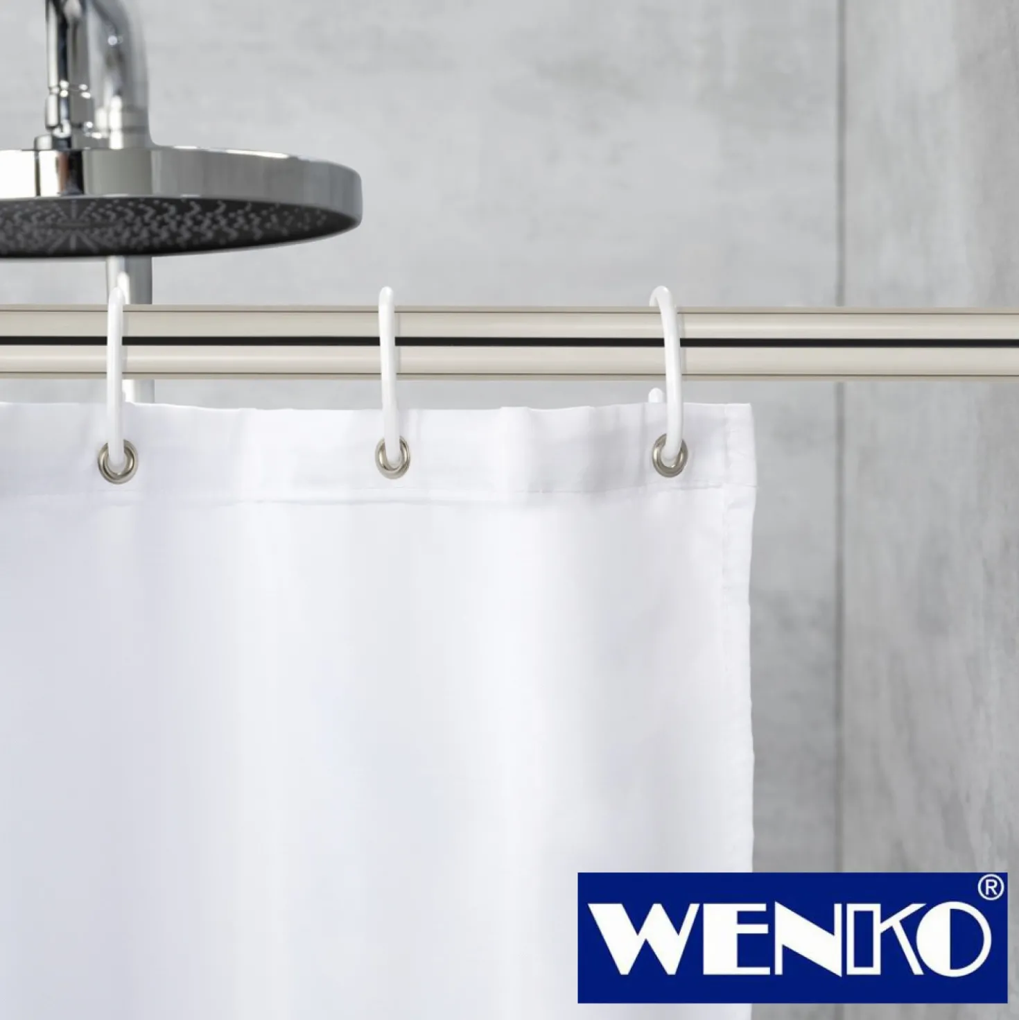 WENKO Teleskop-Duschstange "Luz" 70 - 115 cm aus Edelstahl
