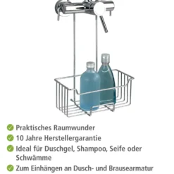 WENKO Thermostat-Dusch-Caddy Mod. Milo Edelstahl, rostfrei