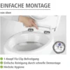 WENKO Toilettensitz Mod. Baltic Hochglanz, WC-Sitz mit Absenkautomatik, Schnellbefestigung