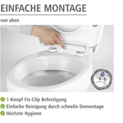 WENKO Toilettensitz Mod. Tavola, WC-Sitz mit Absenkautomatik und Schnellbefestigung