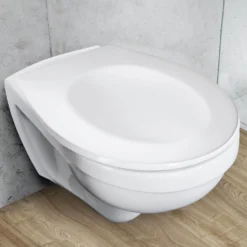 WENKO Toilettensitz Mod. Varoni, WC-Sitz mit Absenkautomatik, Schnellbefestigung, aus antibakteriellem, stabilem Duroplast