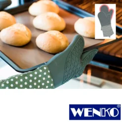 WENKO Topfhandschuhe Silikon Grau, 1 Paar