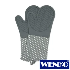 WENKO Topfhandschuhe Silikon Grau, 1 Paar