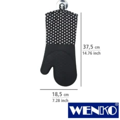 WENKO Topfhandschuhe Silikon Schwarz, 1 Paar