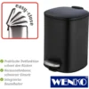 WENKO Treteimer Alassio, Schwarz 5 L, Easy-Close Absenkautomtik