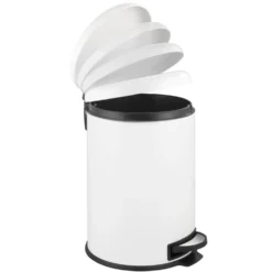 WENKO Treteimer Mod. Leman Easy Close Weiß 20 L, mit herausnehmbarem Einsatz