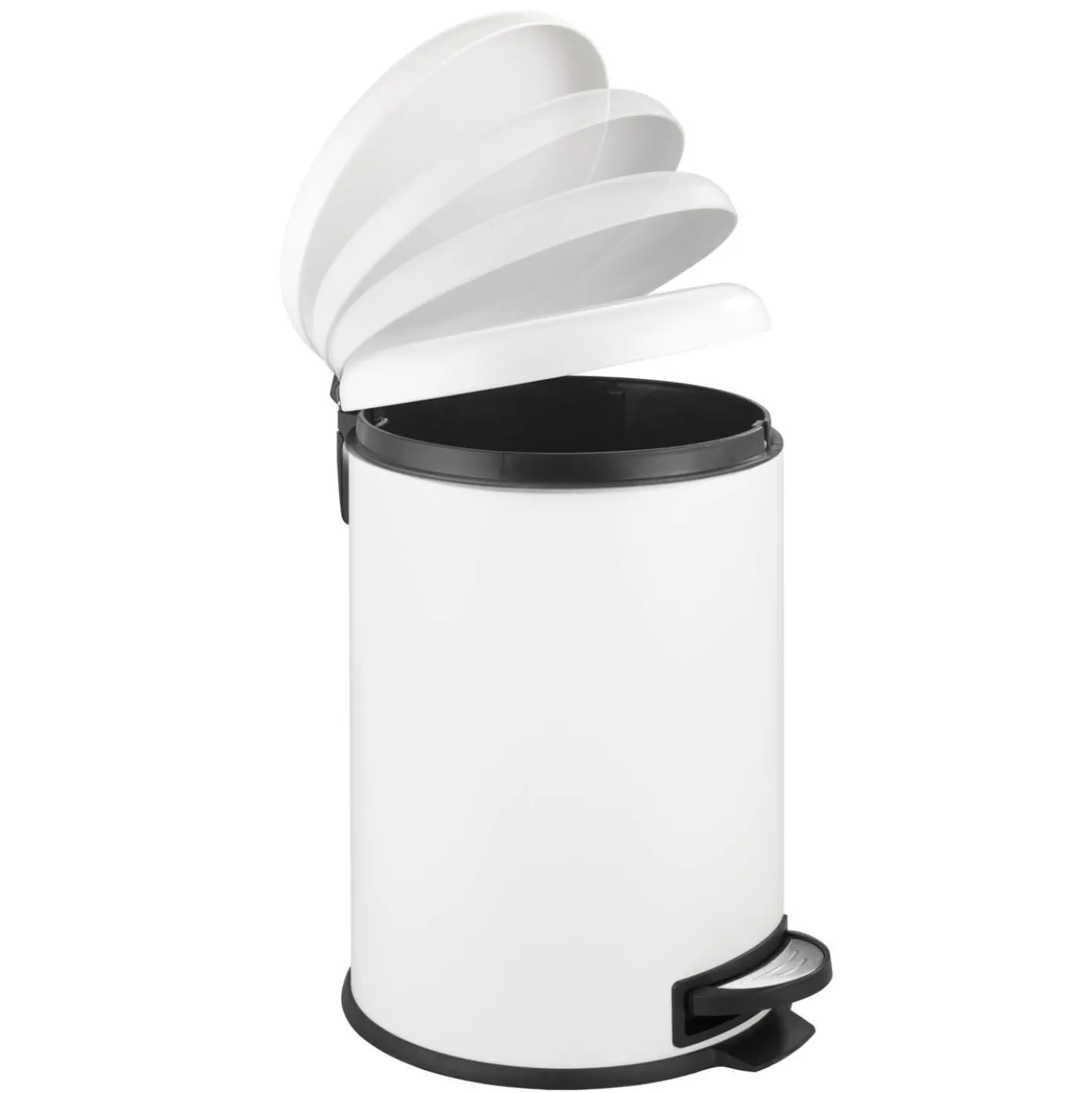 WENKO Treteimer Mod. Leman Easy Close Weiß 20 L, mit herausnehmbarem Einsatz