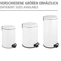 WENKO Treteimer Mod. Leman Easy Close Weiß 20 L, mit herausnehmbarem Einsatz