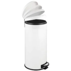 WENKO Treteimer Mod. Leman Easy Close Weiß 30 L, mit herausnehmbarem Einsatz