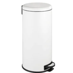 WENKO Treteimer Mod. Leman Easy Close Weiß 30 L, mit herausnehmbarem Einsatz