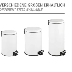 WENKO Treteimer Mod. Leman Easy Close Weiß 30 L, mit herausnehmbarem Einsatz
