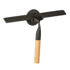 WENKO Turbo-Loc® Badezimmerwischer "Bambusa" aus Bambus und Edelstahl