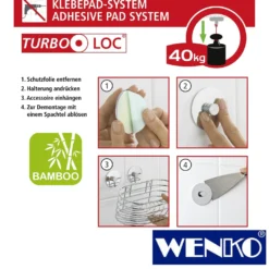 WENKO Turbo-Loc® Badezimmerwischer