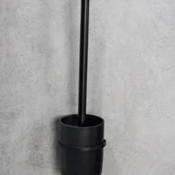 WENKO Turbo-Loc® WC-Garnitur Mod. Carpino Schwarz, Befestigen ohne Bohren