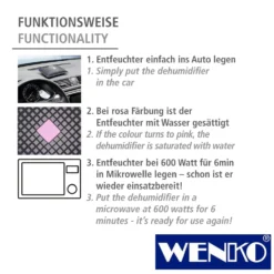 WENKO Universal-Entfeuchter 350g, 3er Set, mit Indikator