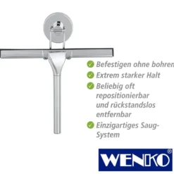 WENKO Vacuum-Loc® Duschabzieher, Befestigen ohne bohren