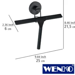 WENKO Vacuum-Loc® Duschabzieher, Badezimmerwischer, Befestigen ohne bohren