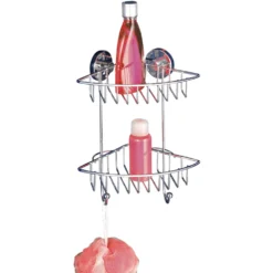 WENKO Vacuum-Loc® Eckregal Bari 2 Etagen, Befestigen ohne bohren