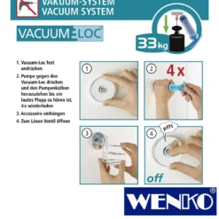 WENKO Vacuum-Loc® Maxiablage Milazzo, Befestigen ohne bohren