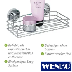 WENKO Vacuum-Loc® Wandablage, Befestigen ohne bohren