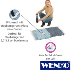 WENKO Vakuum Beutel Reise-Set 6-teilig, mit Pumpe