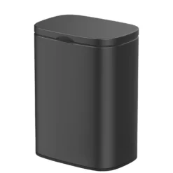 WENKO Wand-Kosmetikeimer Mod. Sare Schwarz 5 L, Easy Close Absenkautomatik