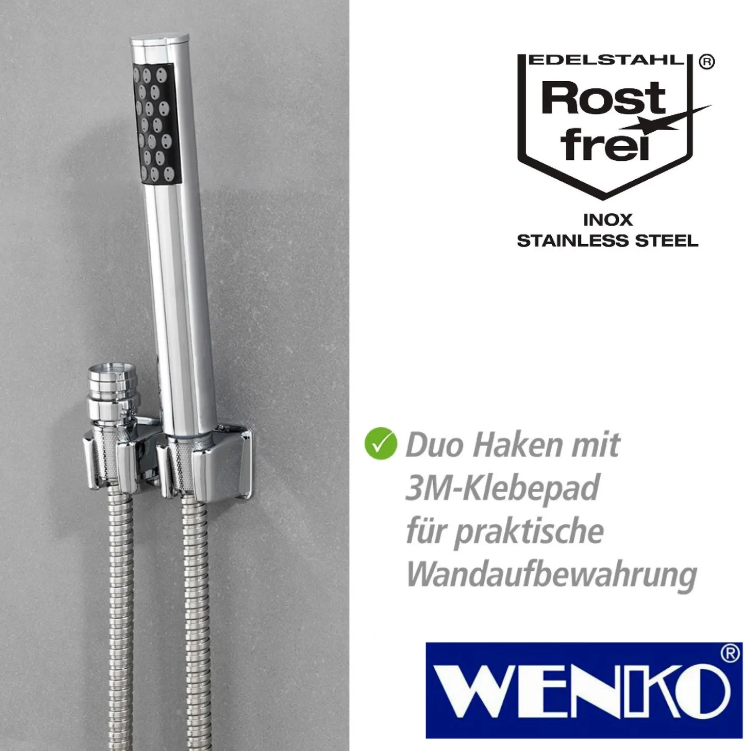 WENKO Waschbeckenbrause mit Duo Haken