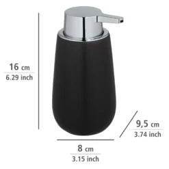 WENKO Waschtisch-Set "Badi" Schwarz, 2-tlg.
