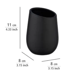 WENKO Waschtisch-Set "Badi" Schwarz, 2-tlg.