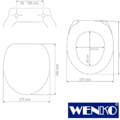 WENKO WC-Sitz Syros Family, Thermoplast, mit Absenkautomatik