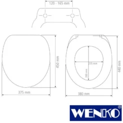 WENKO WC-Sitz Vigone Weiß, aus antibakteriellem Duroplast