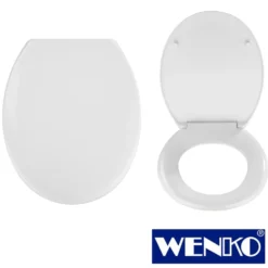 WENKO WC-Sitz Vigone Weiß, aus antibakteriellem Duroplast