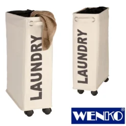 WENKO Wäschesammler Corno Beige, Wäschekorb, 43 l