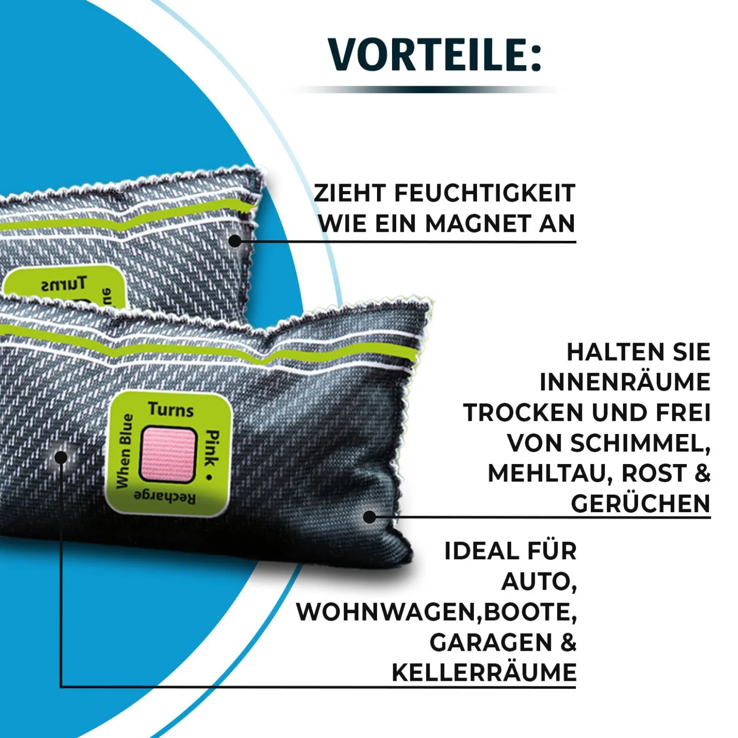 Wiederverwendbarer Auto-Entfeuchter mit Sättigungsanzeige, Victor Tools