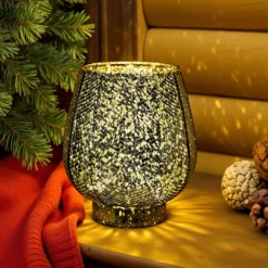 Windlicht mit LED-Lichterkette Eldo